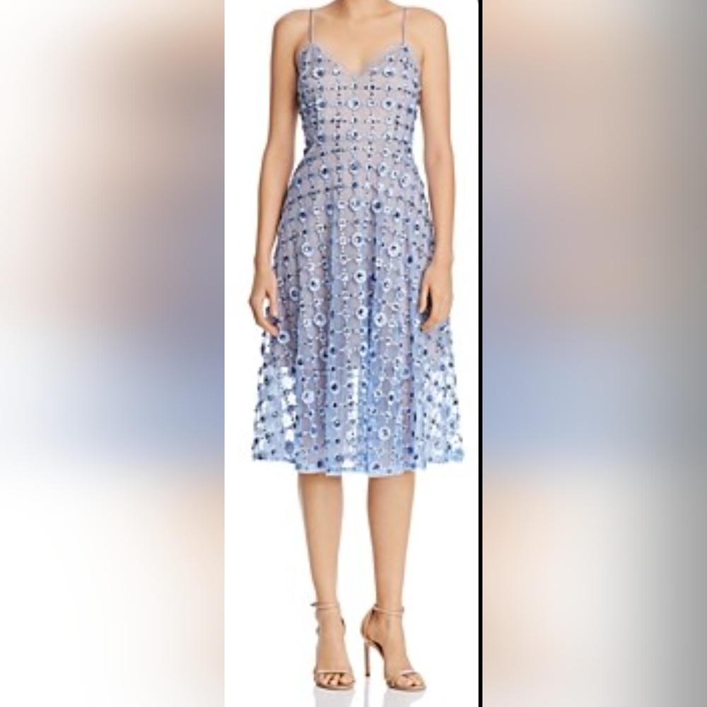 Aidan Matrox Embellished Lace Dress